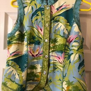 FAITH Resortwear sleeveless top Size M BLING!